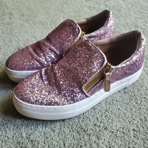 Pink Sparkly Platform Shoes